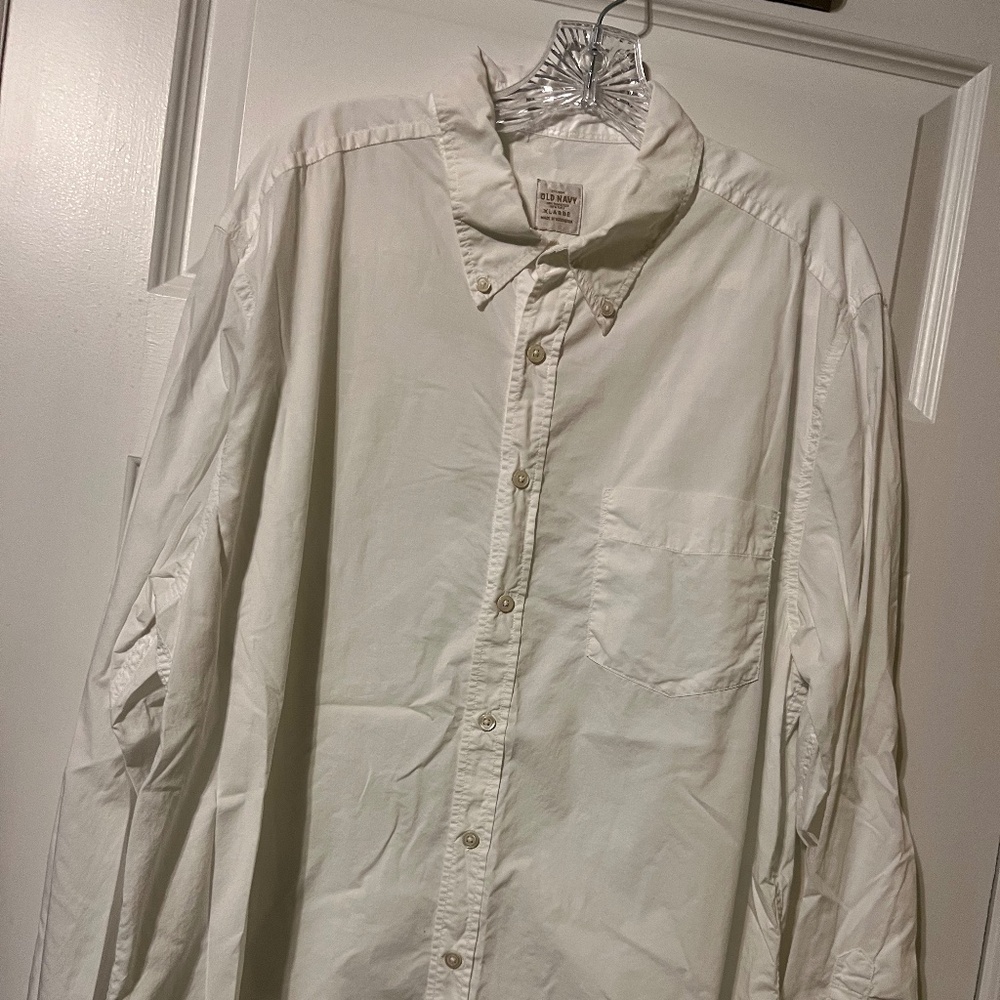 Old Navy White Button Down Collar Shirt